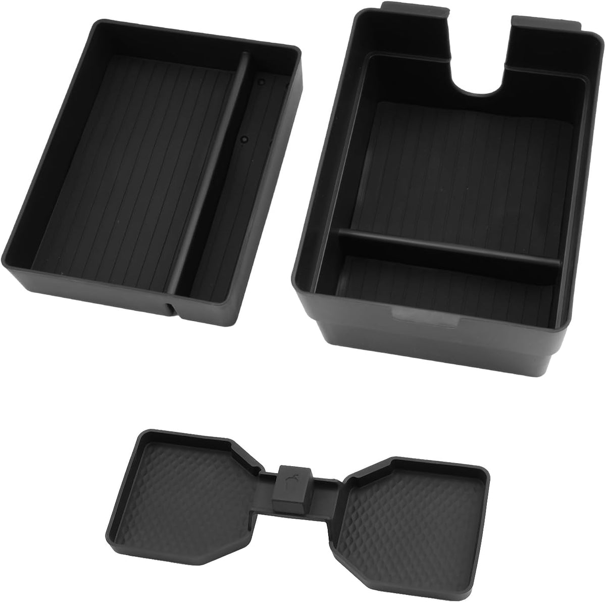 LUWU 2025 2026 Lexus TX Accessories Compatible with 2024-2026 Lexus TX350/TX500/TX550 Center Console Organizer Armrest Console Organizer & Front Center Console Cup Holder Mat 3-Pack
