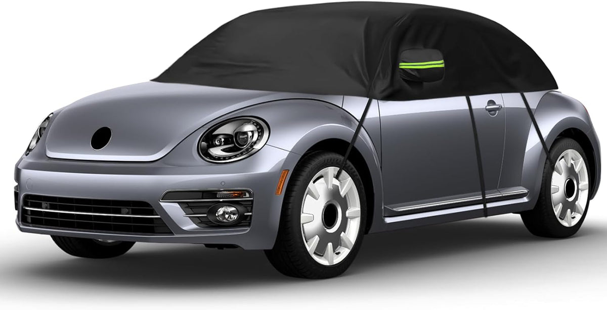 Half Car Cover for Volkswagen Beetle 1998-2019 Black