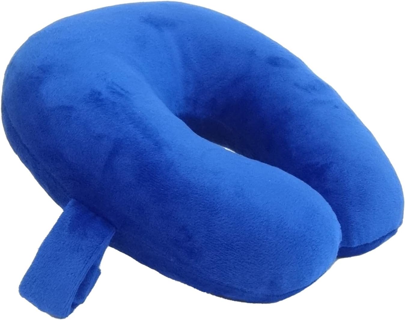 Wolf Essentials Kids Travel Neck Pillow - Cozy Soft Microfiber, Compact Design for Airplane, Car Seat, or Toddler Travel Support – Blue