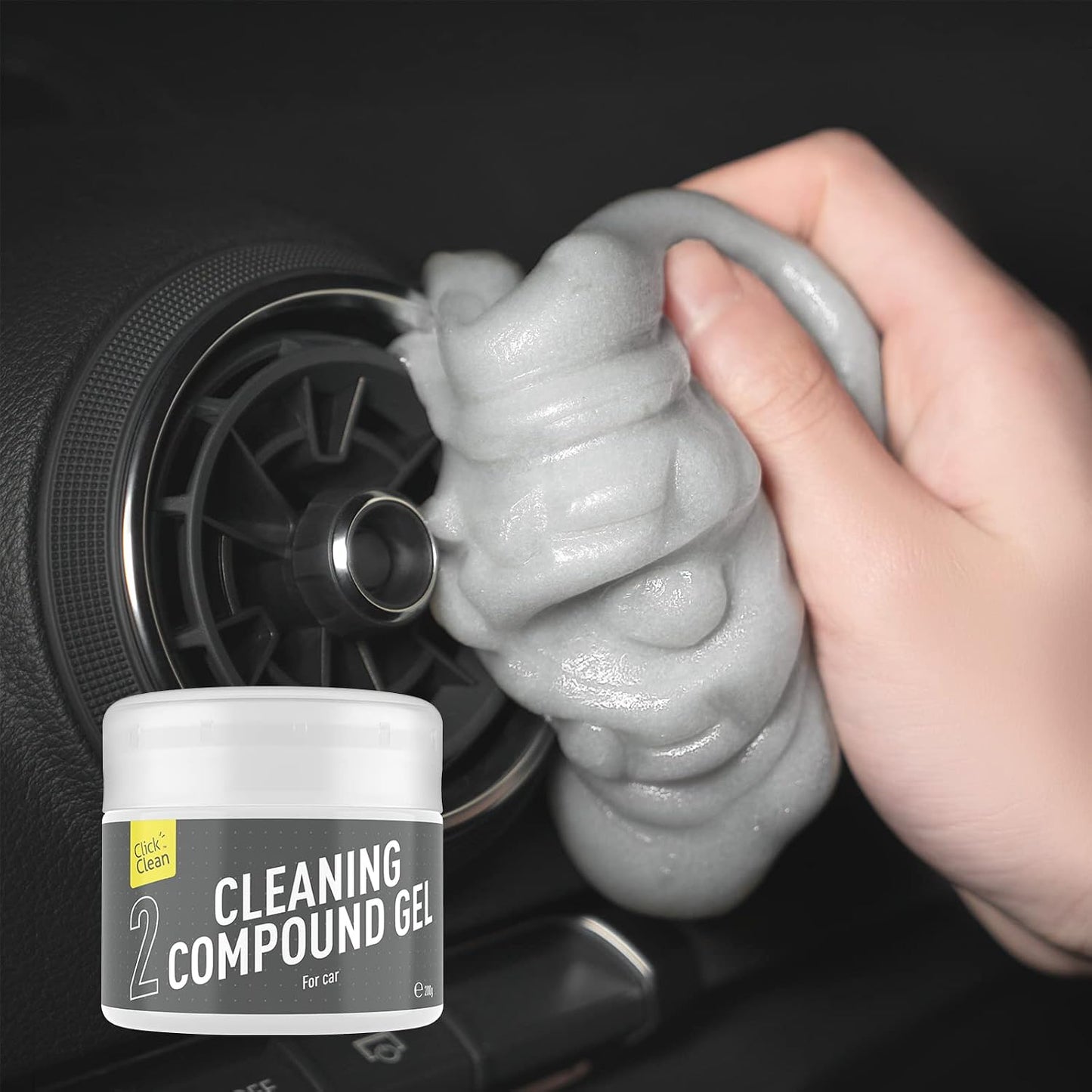 CLICK CLEAN 2Pcs Cleaning Gel for Car, 7oz Car Detailing Tools, Cleaning Putty Gel, Interior Cleaner Universal Dust Cleaner for Keyboard, Laptop, Air Vents (Bluebell)