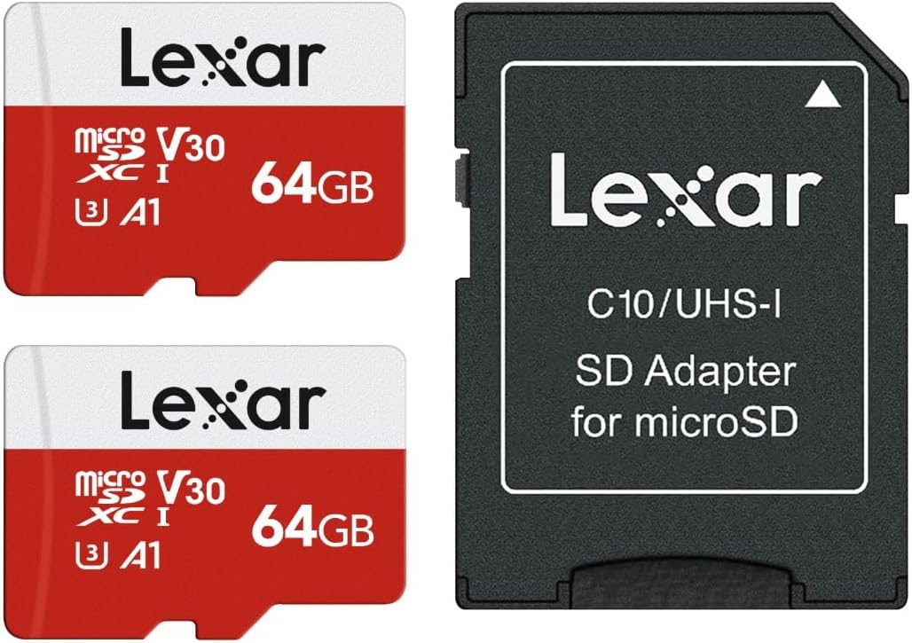Lexar E-Series 64GB 2 PK Micro SD Card microSDXC UHS-I Flash Memory Card