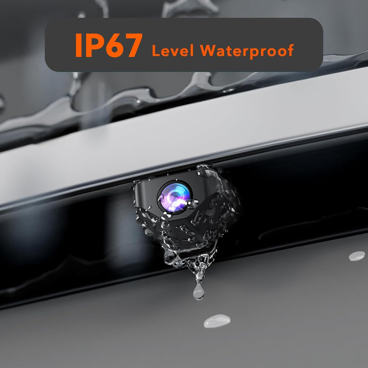 WOLFBOX Upgraded WDR Rear Camera for G840S / G840H / G930 / G850 / G900 Core, 1080P Waterproof AHD Car Rear View Camera