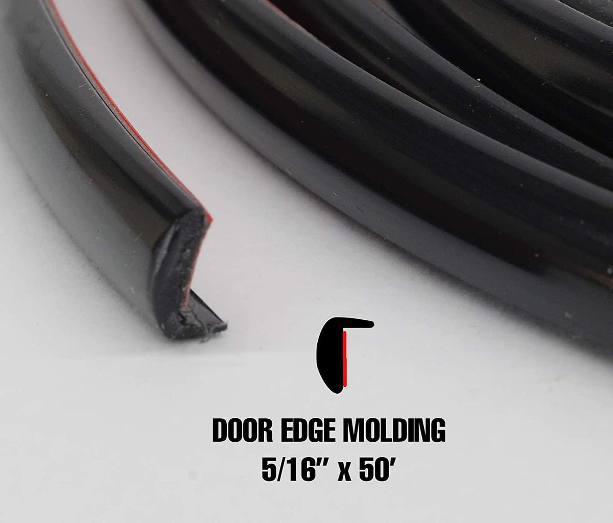 Trim-Gard 5/16" Colored L-Shaped Door Edge Guard Molding, Color 1G3- Magnetic Gray Metallic NE1G3-50 (50 Feet, Magnetic Gray)