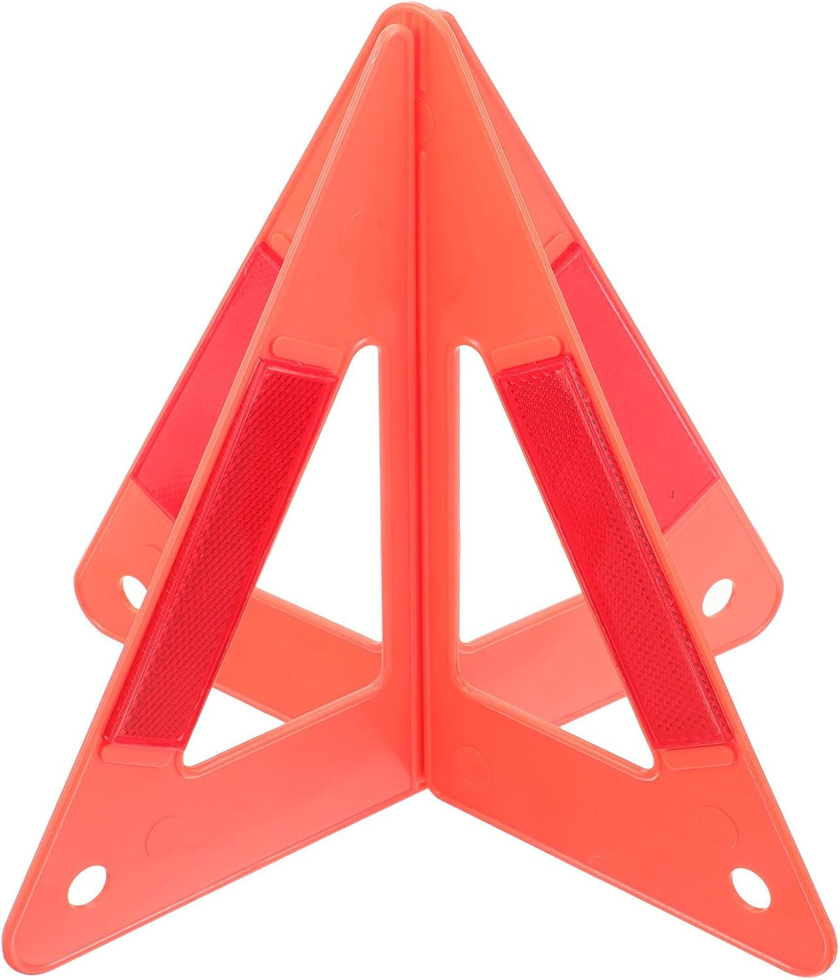 Roadside Auto Warning Triangle for Vehicle Breakdowns, Red Plastic