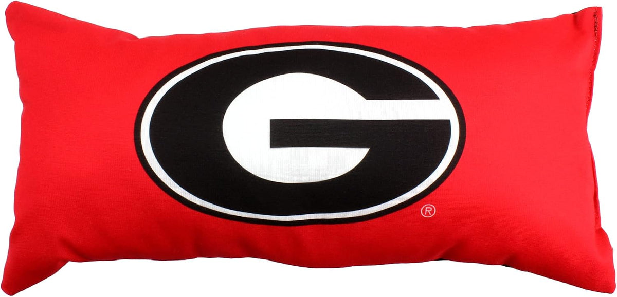 College Covers Everything Comfy Georgia Bulldogs 2 Sided Bolster Small Travel Pillow Decorative Pillow 16 x 6