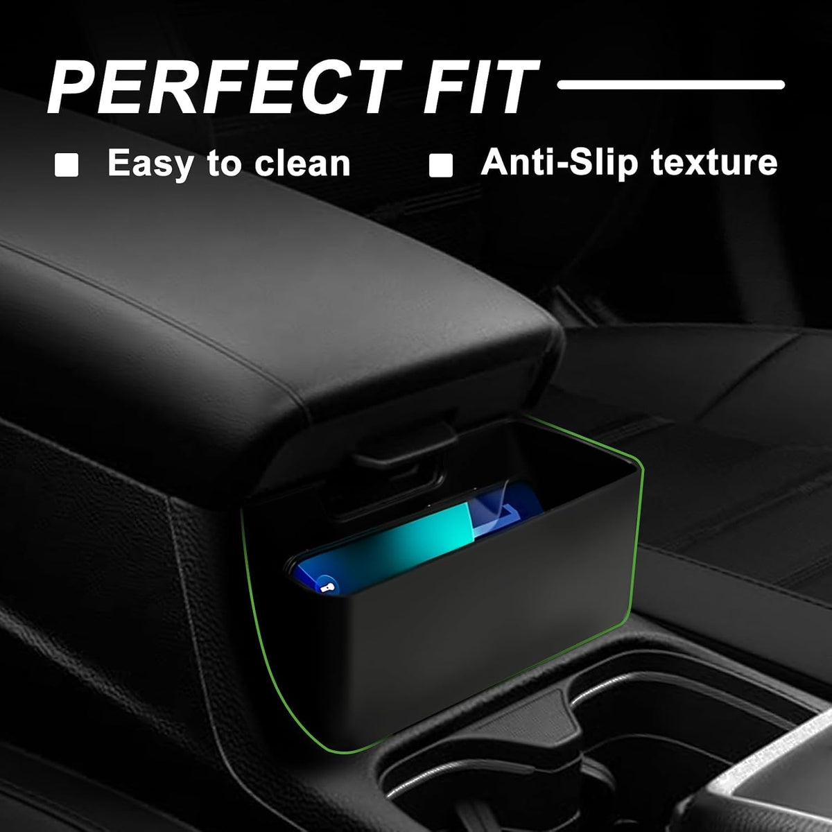 Muslogy Front Center Console Organizer for 2023-2026 CR-V CRV(Black Trim)