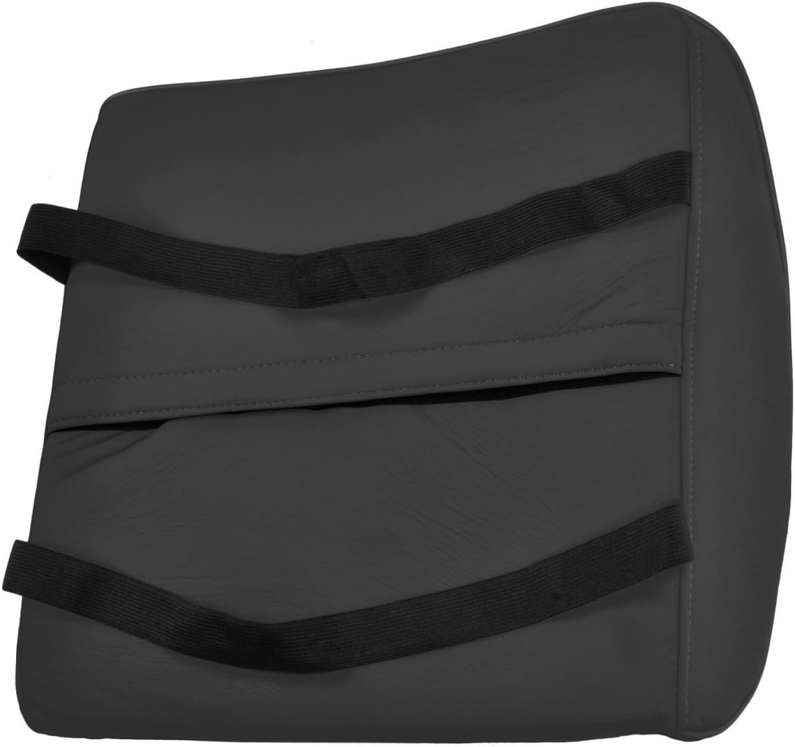 BDK BS-300-BK Durable Foam Lumbar Support 3D Balanced Firmness Cushion-Lower Back Pain Relief-Best for Office Chair, Car Seat, Recliner, Black