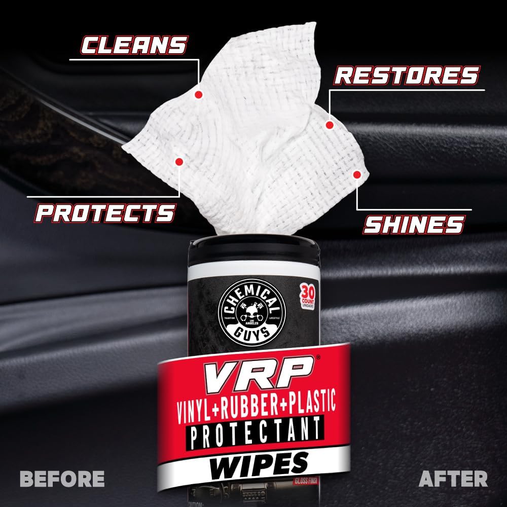 Chemical Guys, VRP & Total Interior Cleaner Canister Wipes, Multi, 60 Count