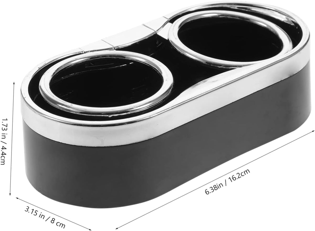 SUPVOX Car Double Cup Holder Multi-Function Water Drink Rack for Vehicle Air Vent Fits Canned Drink Bottles Anti-Slip Design 6.37 X 3.14 X 1.73 in 1 Pack