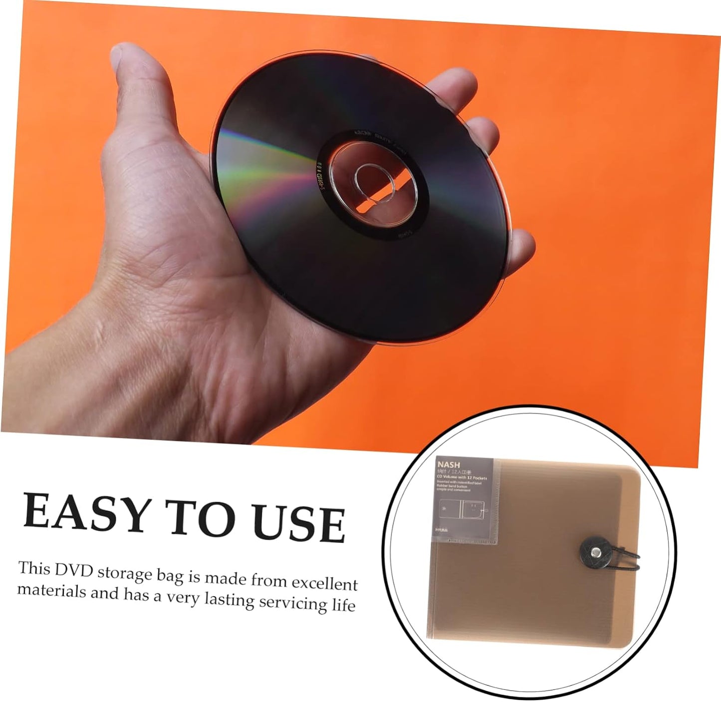 Cd Dvd Storage Binder 2 Pack 12-Slot Cd Holder Case with Soft Interior Buckle Rope Closure Portable Disc Organizer Wallet for Travel Car Console 6.18 X 5.51 X 1.57 in