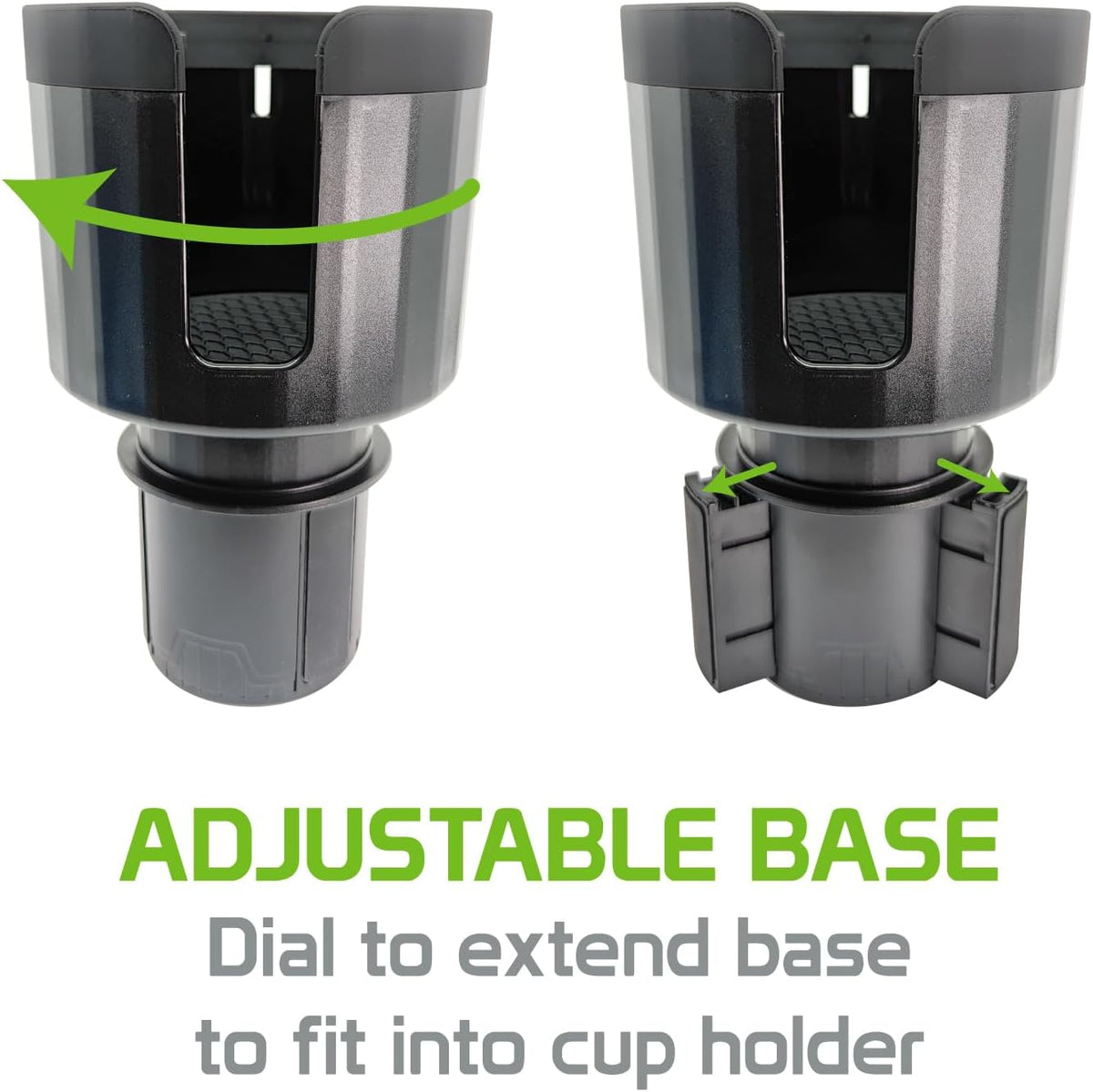 Expandable Car Cup Holder with Adjustable Base for Large Bottles, Compatible for Hydro Flasks 32/40 Ounce