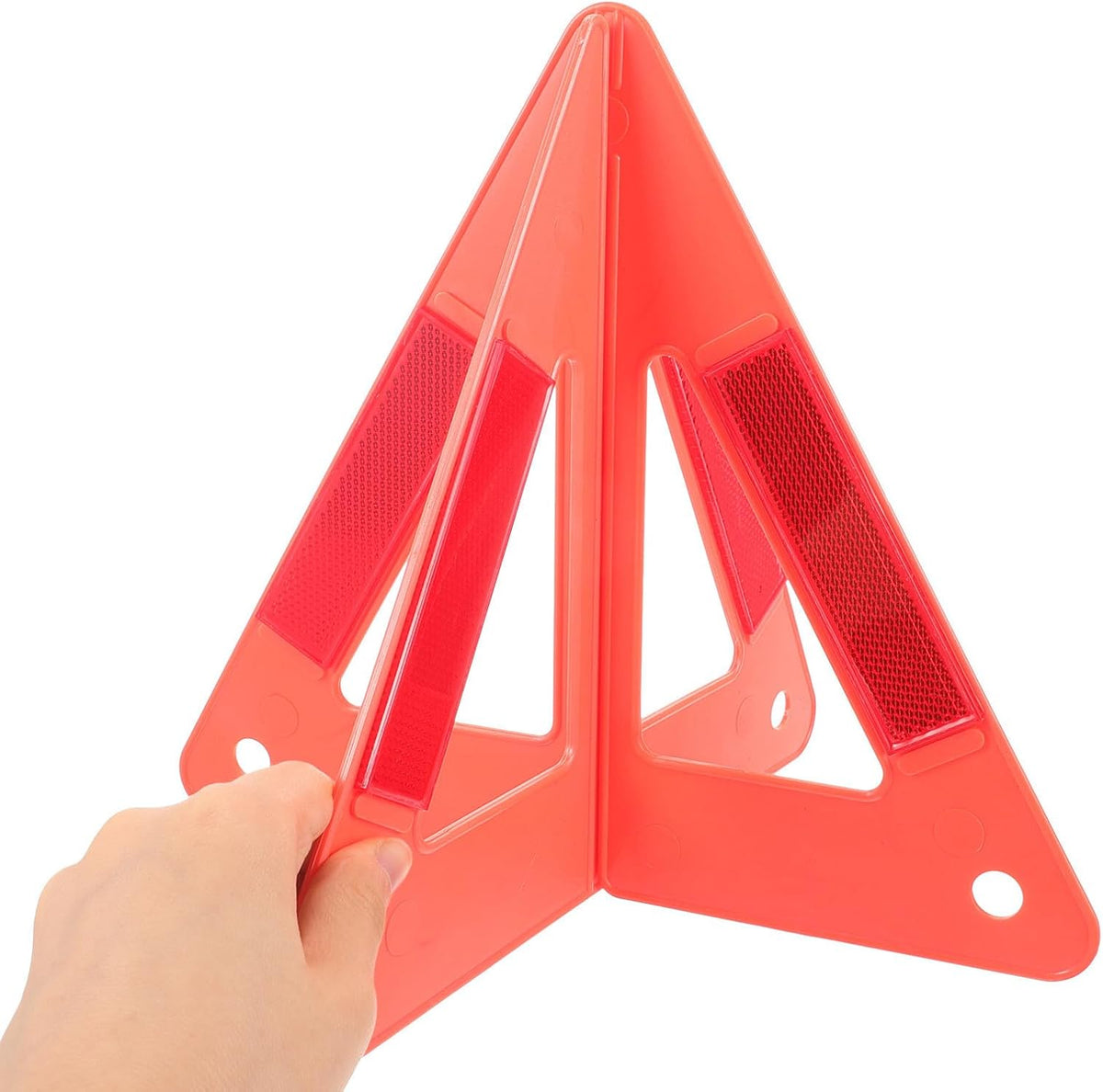 Reflective Triangle Warning Sign for Roadside Safety and Vehicles