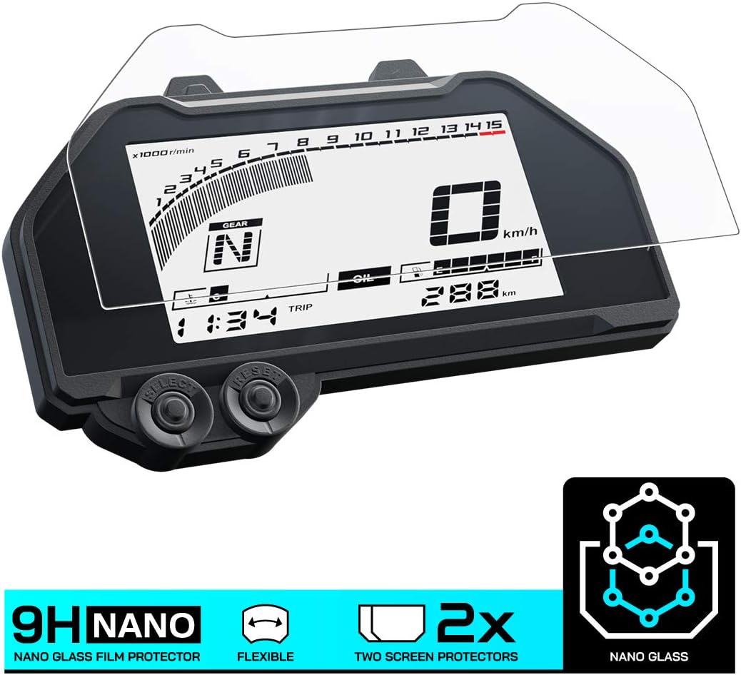Speedo Angels NANO GLASS Dashboard Screen Protector compatible with MT-03 (2020+) x 2