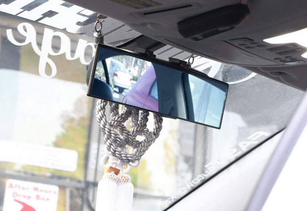 iJDMTOY Wide Angle Flat Rear Clip-On Rear View Mirror For Car Truck SUV