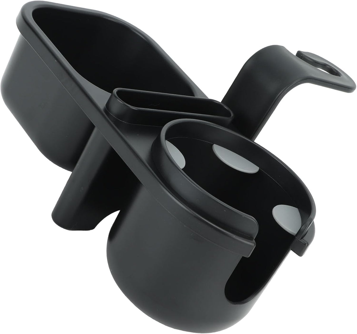 3 in 1 Car Back Seat Cup Organizer Headrest Backseat Holder Tray with Non Slip Cup Holder Snack Box Phone Stand for Kids Traveling Black ABS Plastic