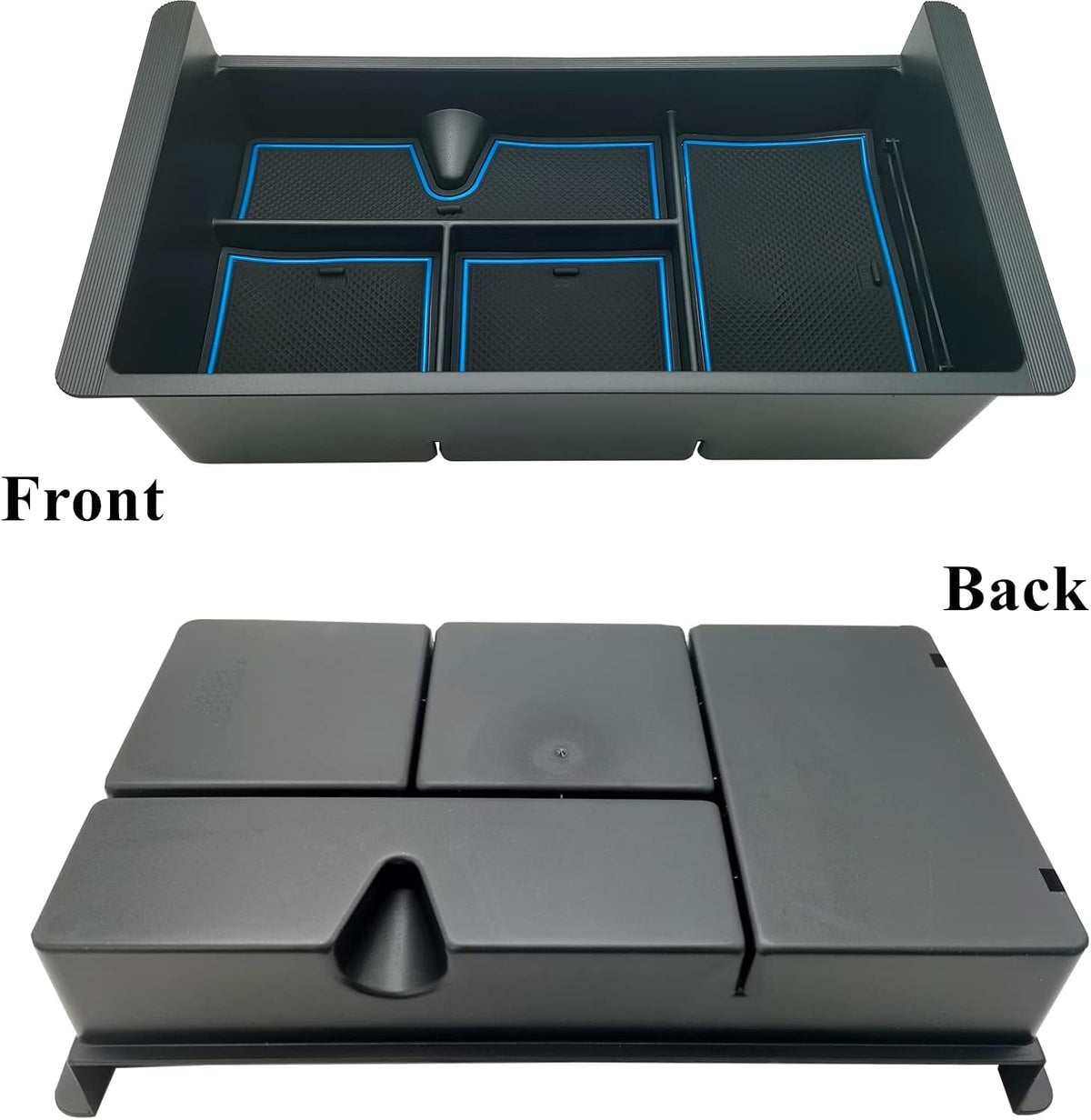 Center Console Tray Organizer Compatible with 2014-2018 GMC Sierra Accessories, (2015-2020) Yukon/Chevy Tahoe Silverado Suburban, Armrest Storage Box Replaces 22817343 (Blue)