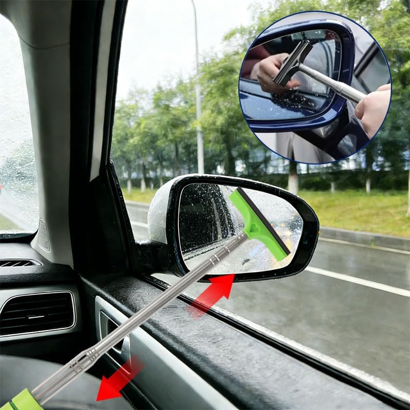 5 PCS Side Mirror Squeegee, Retractable Car Rearview Mirror Wiper