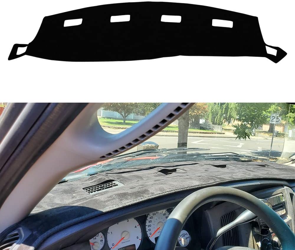 Black Dash Cover Fit Compatible with 2007-2014 Chevy Tahoe Avalanche Suburban GMC Yukon/2007-2013 Silverado LTZ GMC Sierra SLT,Dashboard Cover Carpet