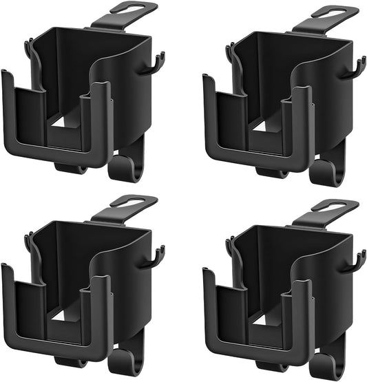 4 PCS Headrest Cup Holder for Car Back Seat, Auto Bottle & Phone Holder with Headrest Hooks, Multifunctional Plastic Back Seat Organizer for Phones Drinks Bags, Car Accessories