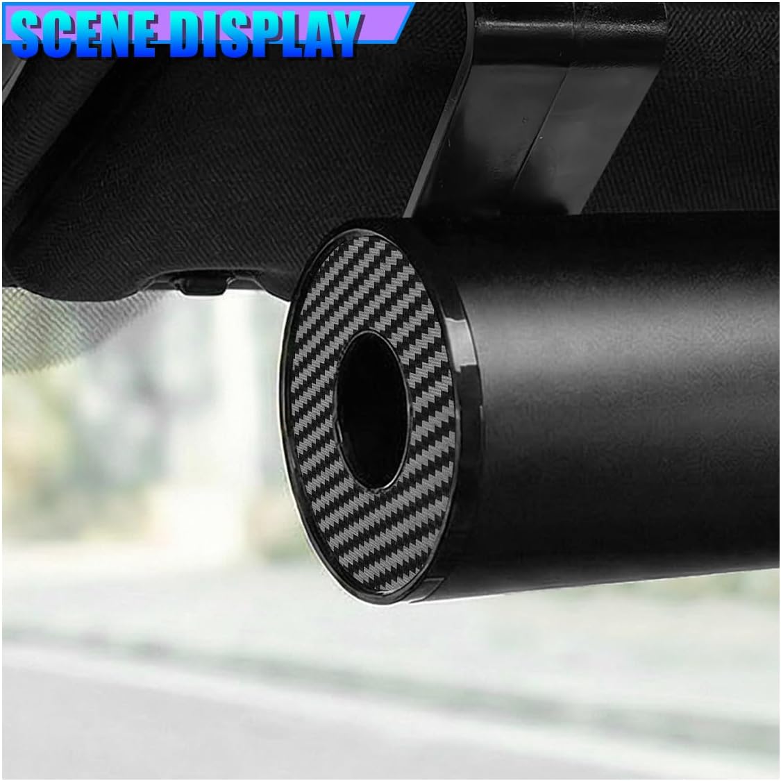 Car Tissues Holder, Portable Facial Tissue Cylinder Box, Refillable Auto Interior Canned Napkin Container for Most Cars, Home, Office (Black)