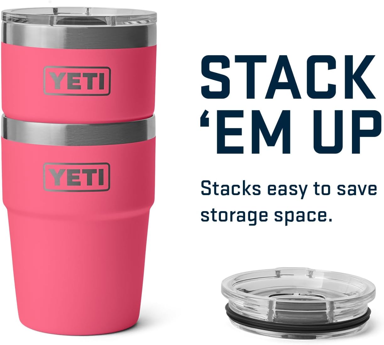 YETI Rambler 16 oz Stackable Tumbler, Vacuum Insulated, Stainless Steel with MagSlider Lid | Stackable