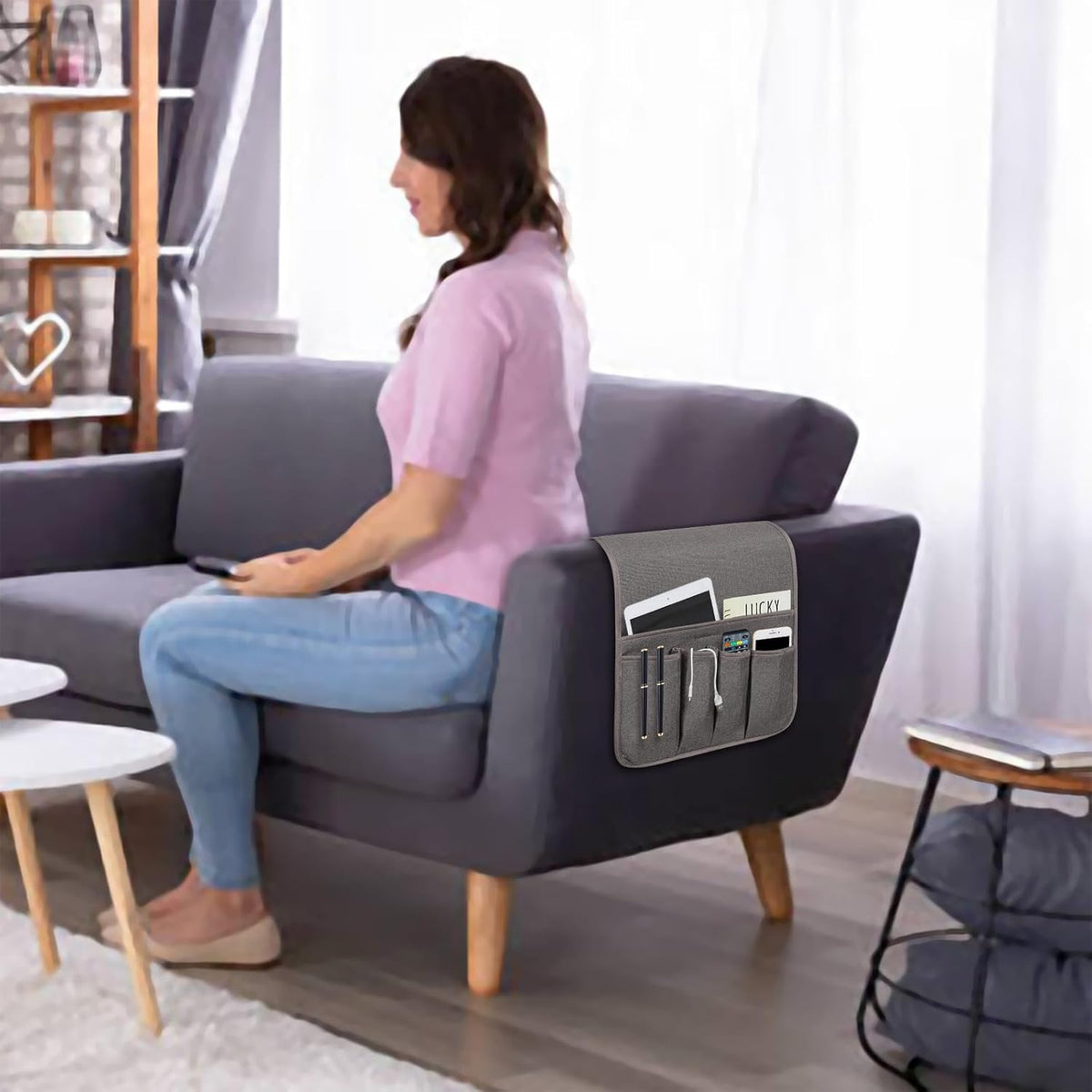 Remote Control Holders for Armchairs, Couch Caddy, Featuring Non-Slip Bases