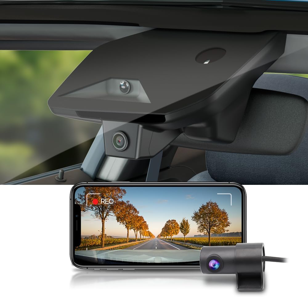 Fitcamx 4K Dash Cam Suitable for Jeep Grand Cherokee L 2023-2025 4XE (HD2-0513), OEM Factory Look, 2160P UHD Video, Built-in WiFi & APP, Loop Recording, Gravity Sensor, Easy to Install, 64GB Card