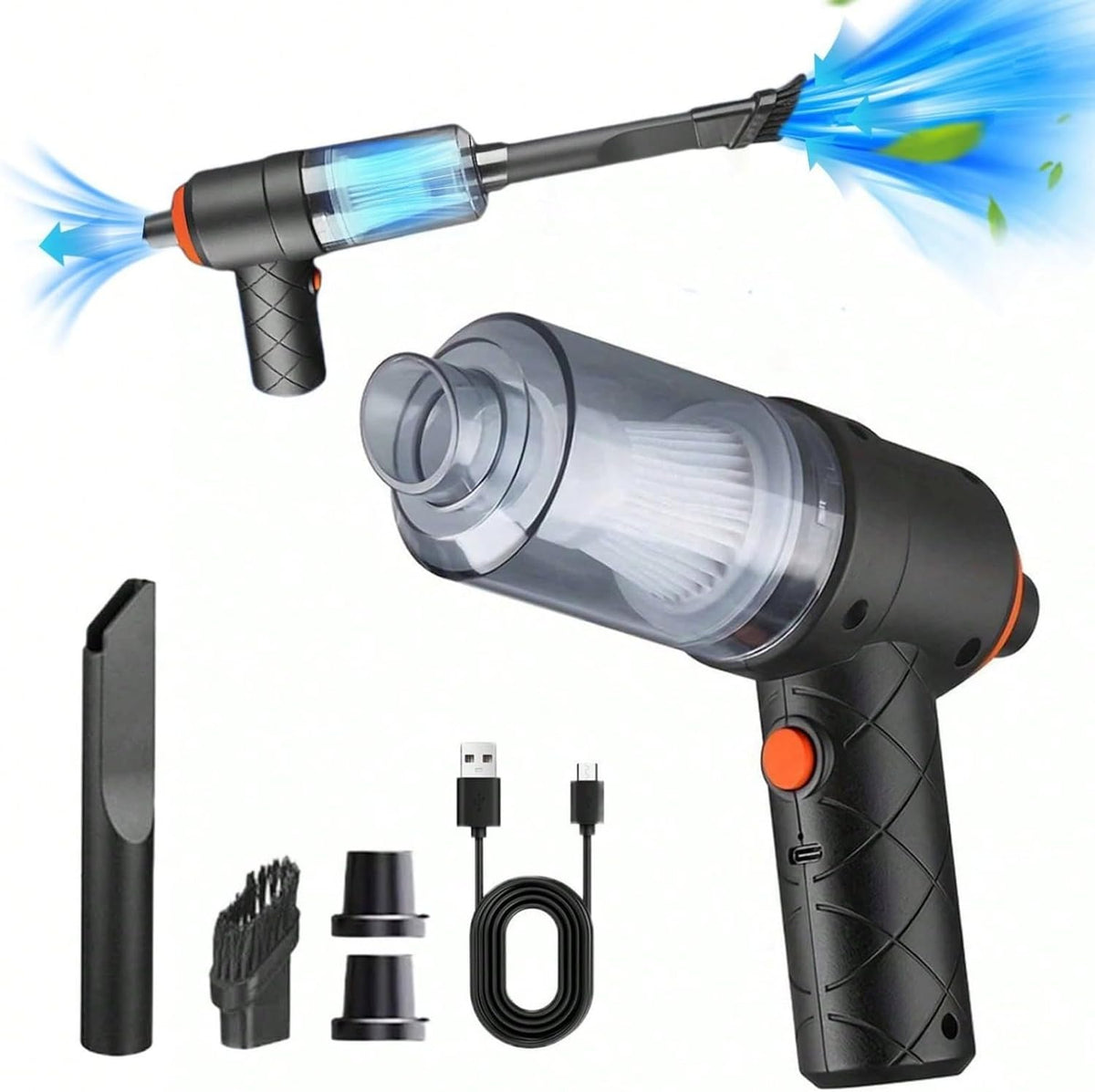 High - Power 120W Handheld Vacuum for Car & Home Users - Mini Dust Buster with USB - Portable Cleaning Solution