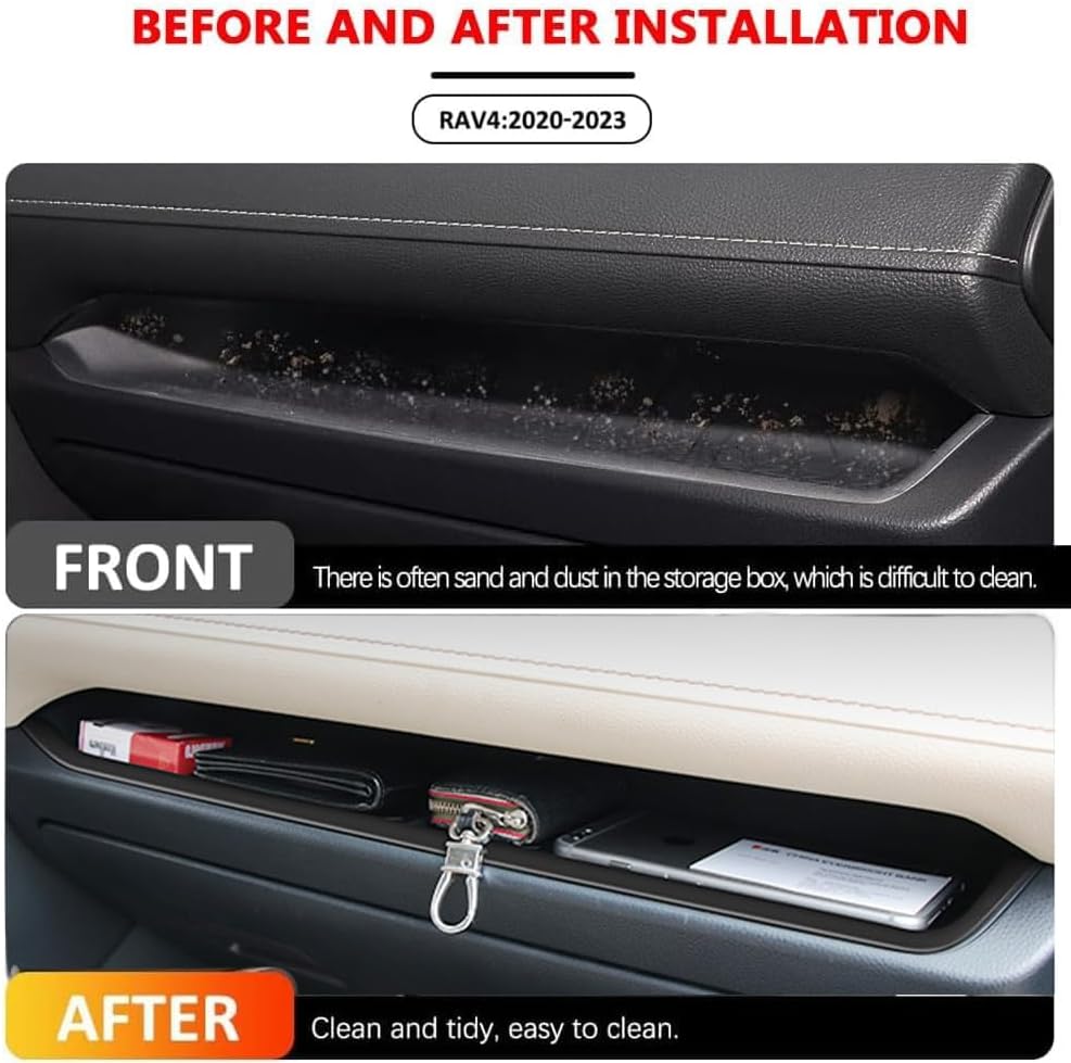Center Console Organizer Tray,Passenger Storage Organizer Mat,Glove Box Storage Organizer Tray Compatible with Toyota RAV4 2022 Accessories 2024-2019