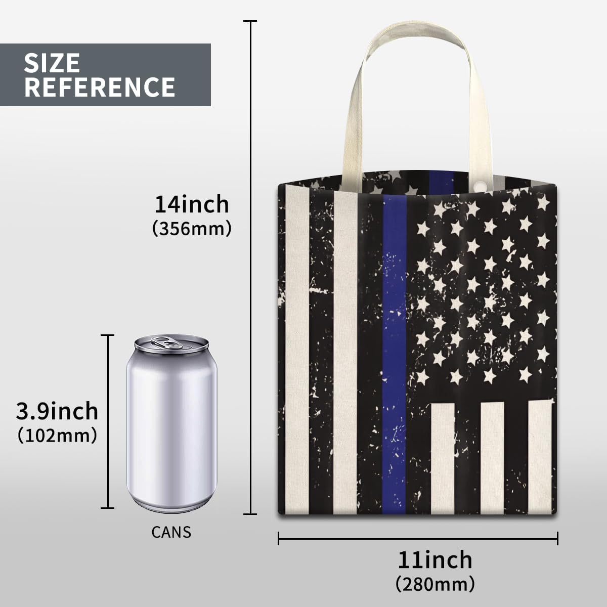 Car Trash Can, Cute Car Trash Bag, Hanging Car Organizer and Storage Bag, Trash Bin for Car Accessories, Vehicle, Travelling, Camping Retro American Flag