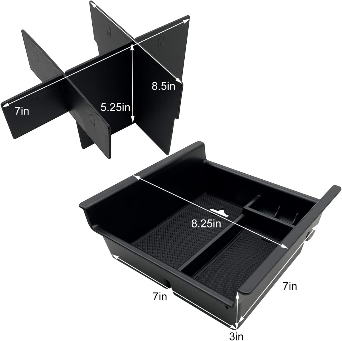 Compatible with Toyota 4Runner Accessories Center Console Tray Organizer Armrest Box Storage Fit for 4Runner 2010-2019 2020 2021 2022 2023 2024 (Organizer Set)