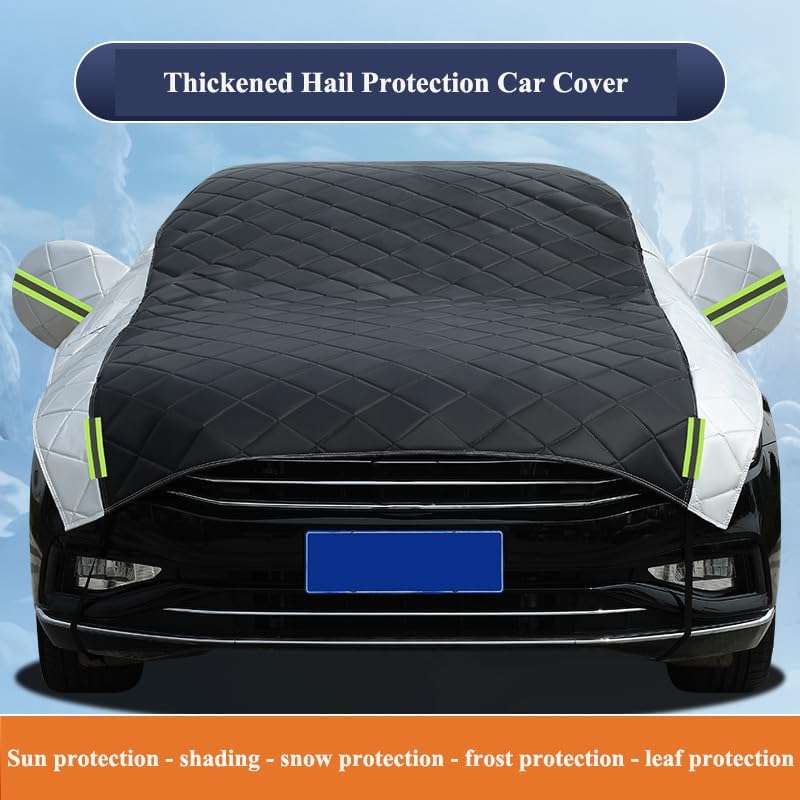 Car Cover Against Hail, Windshield Protector, Thicken Cover for SUV, Hail Blanket, Dustproof Snowproof for Sedan and Hatchback (Black, Sedan)