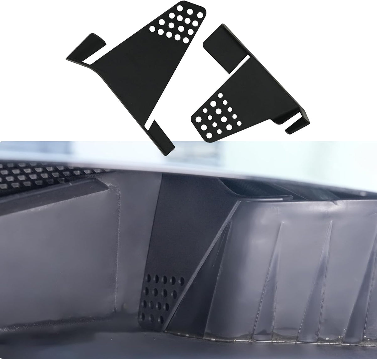 Hood Water Barrier Compatible with 2022-2025 2026 Ford Maverick Hood Water Drain Grille Front Trunk Water Channel Debris Filter Anti Clogging Grid 2PCS for 2024 Maverick Accessories