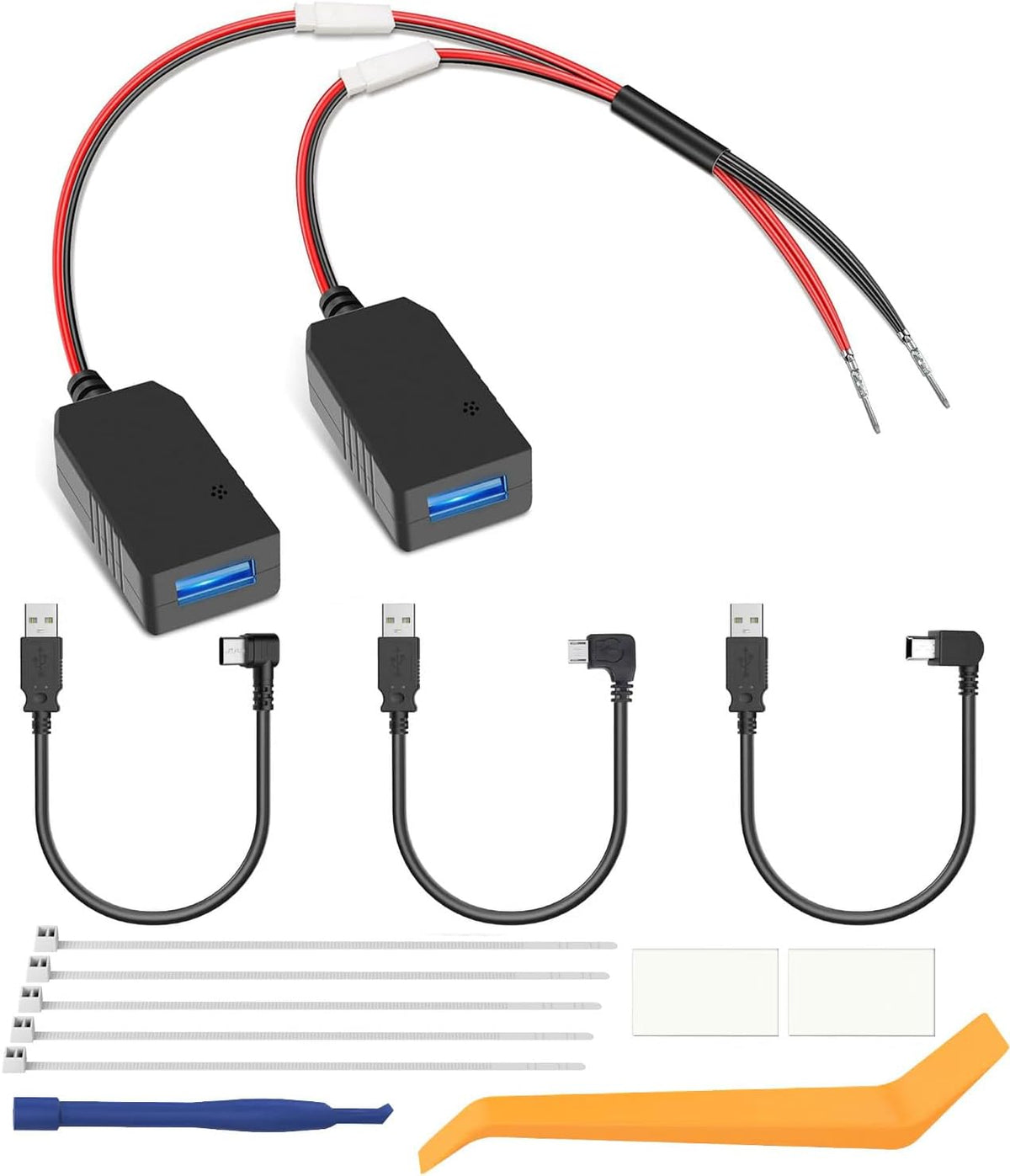 Universal Dashcam Power Adapter，Dual DC Buck Converter 12V to 5V