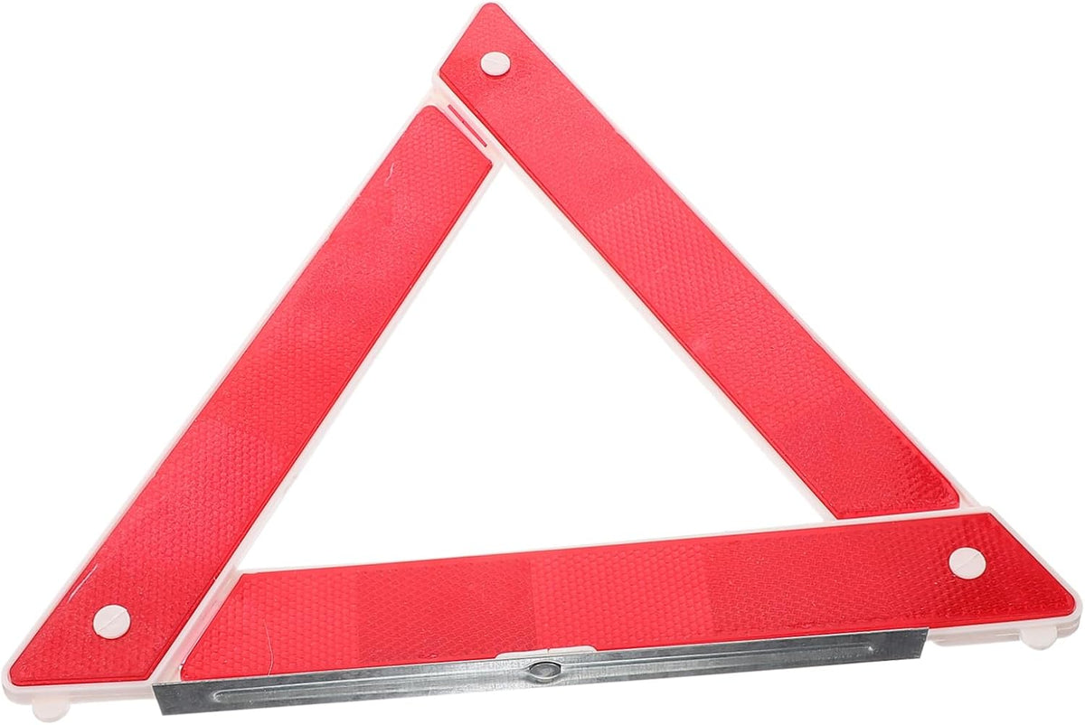 HEALLILY 4pcs Dot Approved Road Warning Triangle Reflective Safety Sign Car Warning Triangles Red Emergency Reflective