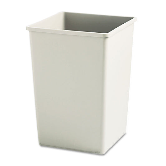Rubbermaid Commercial Products Untouchable 35 Gal Square Container Gray for Offices/Mailrooms/Classrooms/Areas of High Waste Generation