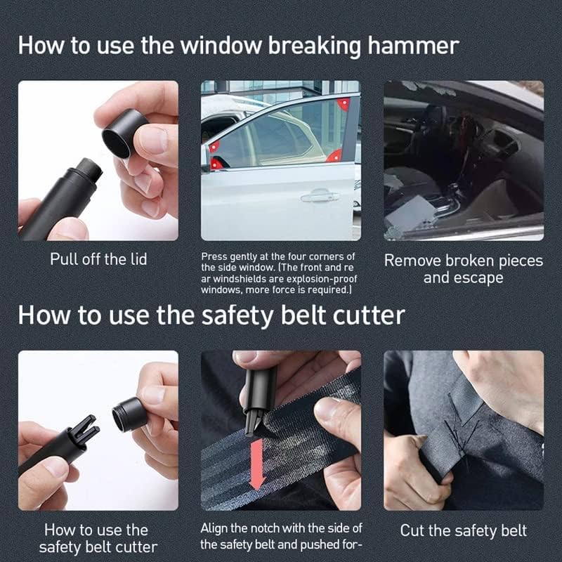 Rescue Stick Window Breaker,Resquestick Rescue Glass Breaker (4PCS)