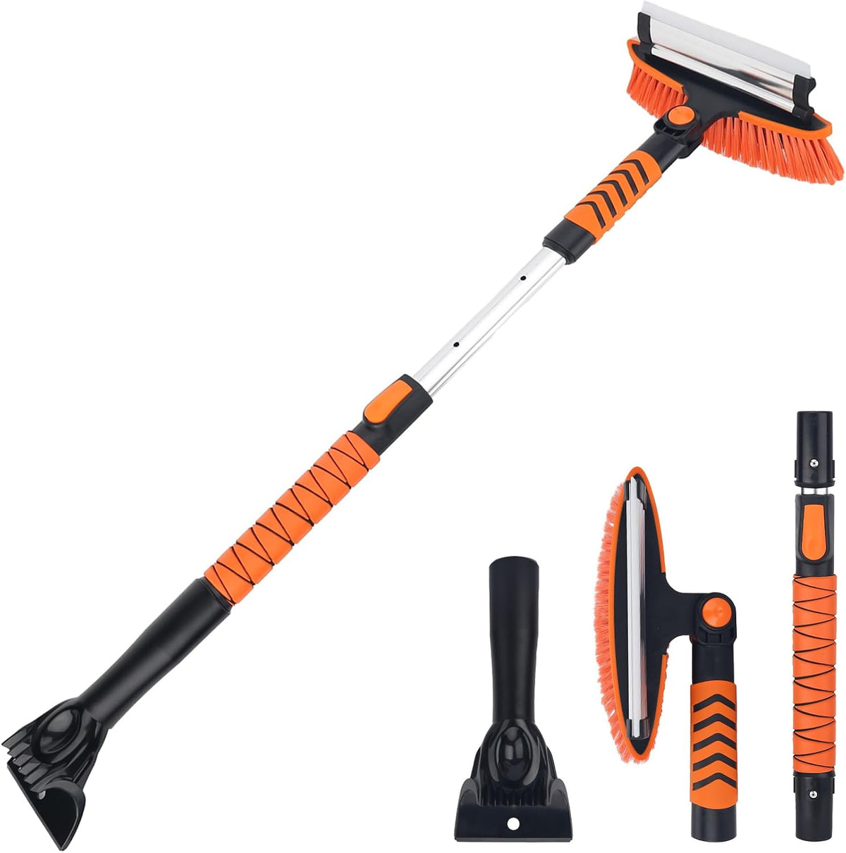 KeFanta Ice Scrapers for Car Windshield, 2 Pack 27'' Snow Removal Brush for SUV and Truck Window, Automotive Winter Accessories