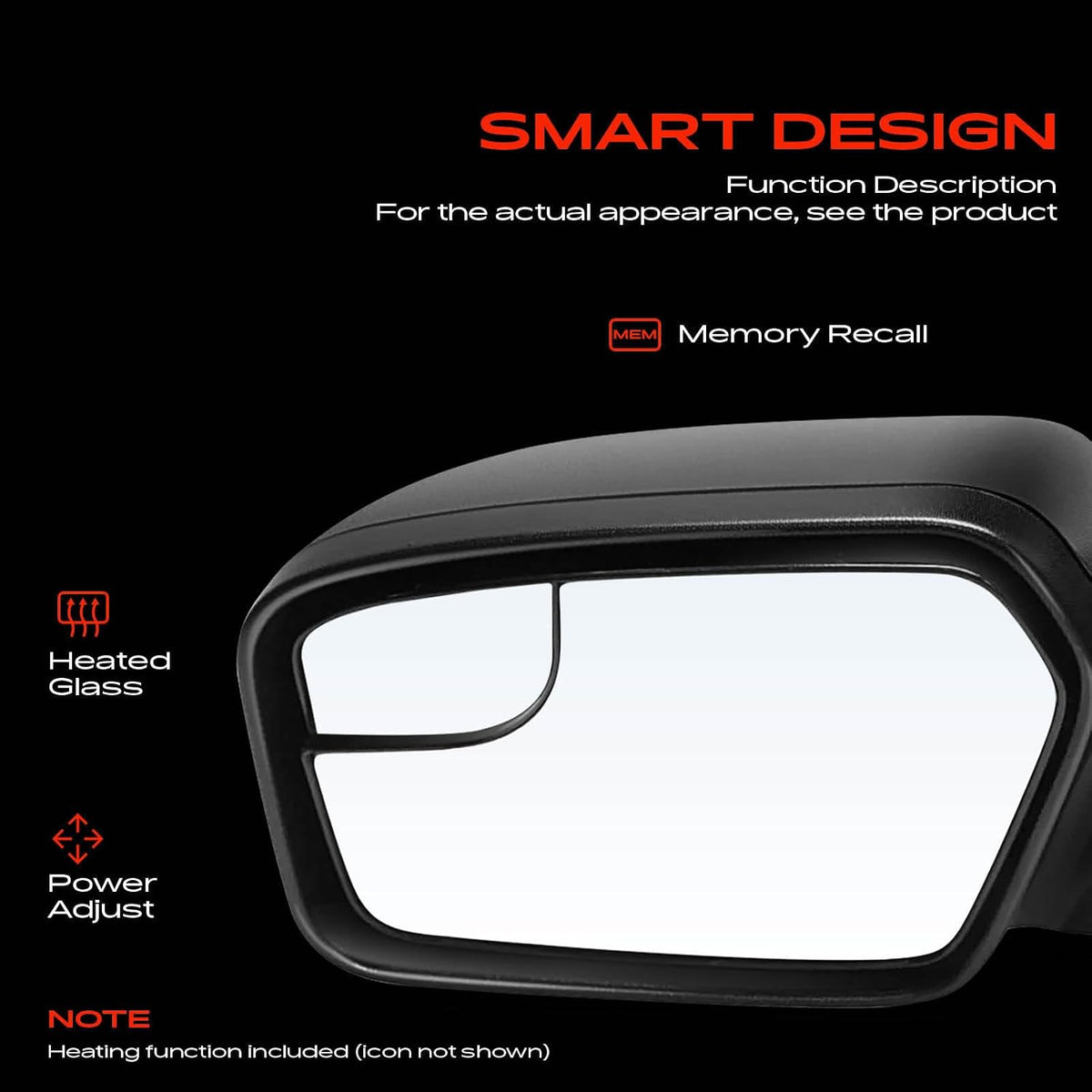 A-Premium Driver Side Power Door Mirror Compatible with Chevrolet