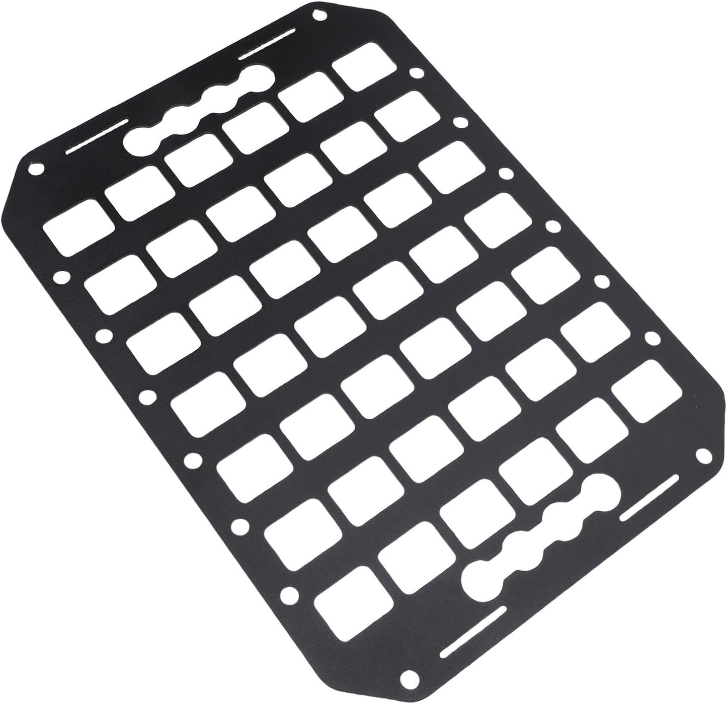 Eujgoov Aluminum Truck Bed Panel Rack System, L Track Cargo Storage Organizer 14x10x0.08in Molle Panel for SUVs Pickup Trucks
