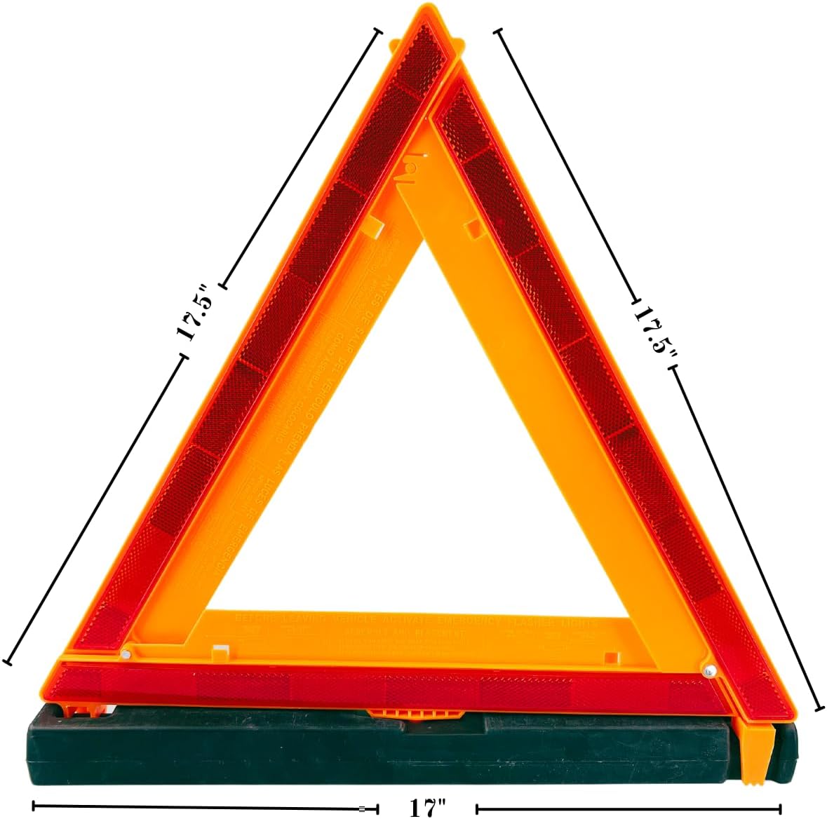 3 Piece Triangle Warning Reflectors for Road Safety, DOT Approved