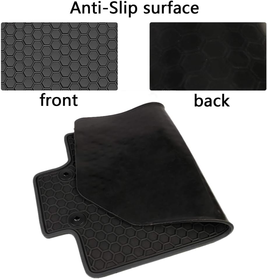 Car Floor Mats Custom Fit for Toyota Camry 8th 2018 2019 2020 2021 2022 2023 2024 Full Black Rubber Car Floor Liners Set All Weather Season Protection Heavy Duty Odorless