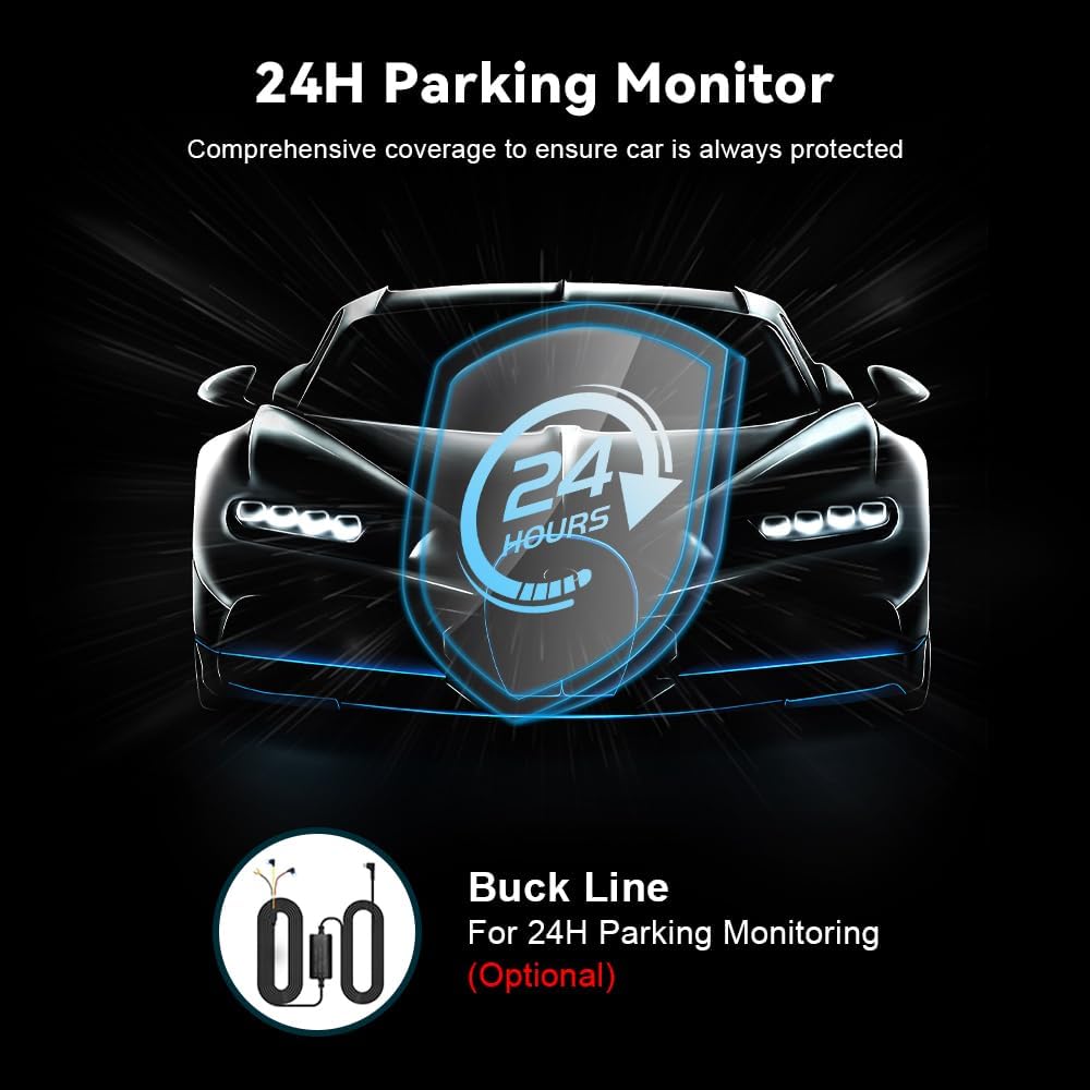 Dash Cam Front with 32G SD Card, CHORTAU 2K FHD Car Driving Recorder 1.47'' IPS Screen 170°Wide Angle Camera for Cars with APP, Night Vision,24H Parking Mode, Loop Recording, Motion Detection