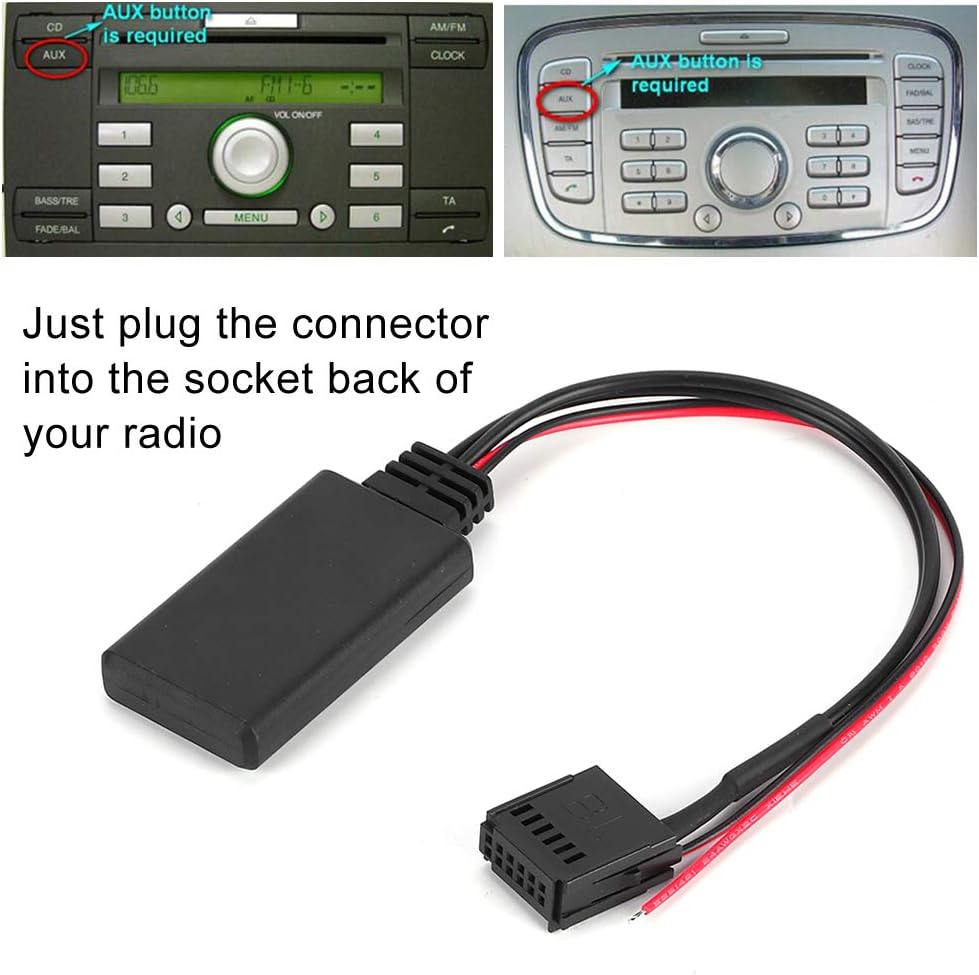 KIMISS Bluetooth AUX in Adapter Wireless Audio Receiver FM Transmitter