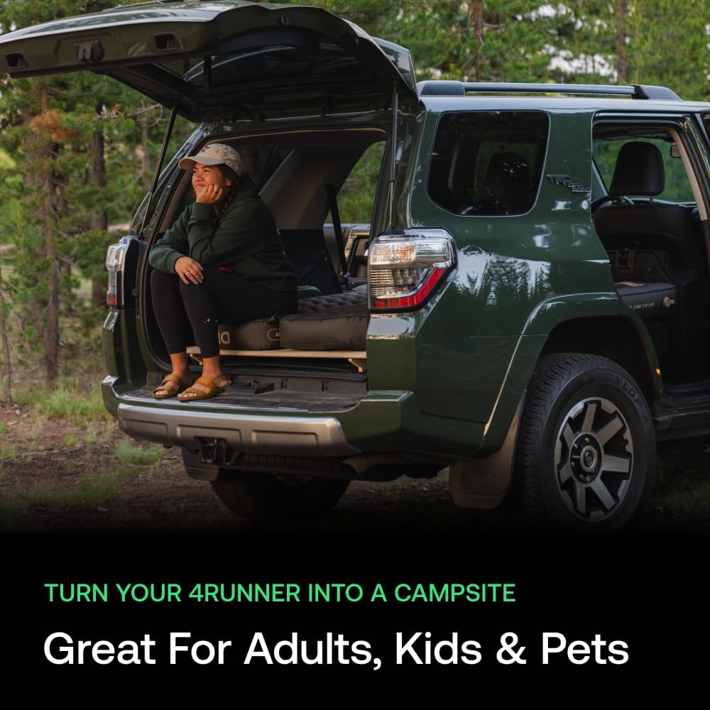 Luno Camp Air Mattresses for 4th & 5th Gen Toyota 4Runner | Inflatable Car Bed w/Pump Included | Foldable Mattress & Sleeping Pad for Camping | Tent & Car Camping Air Mattress - 2 People up to 6'2"