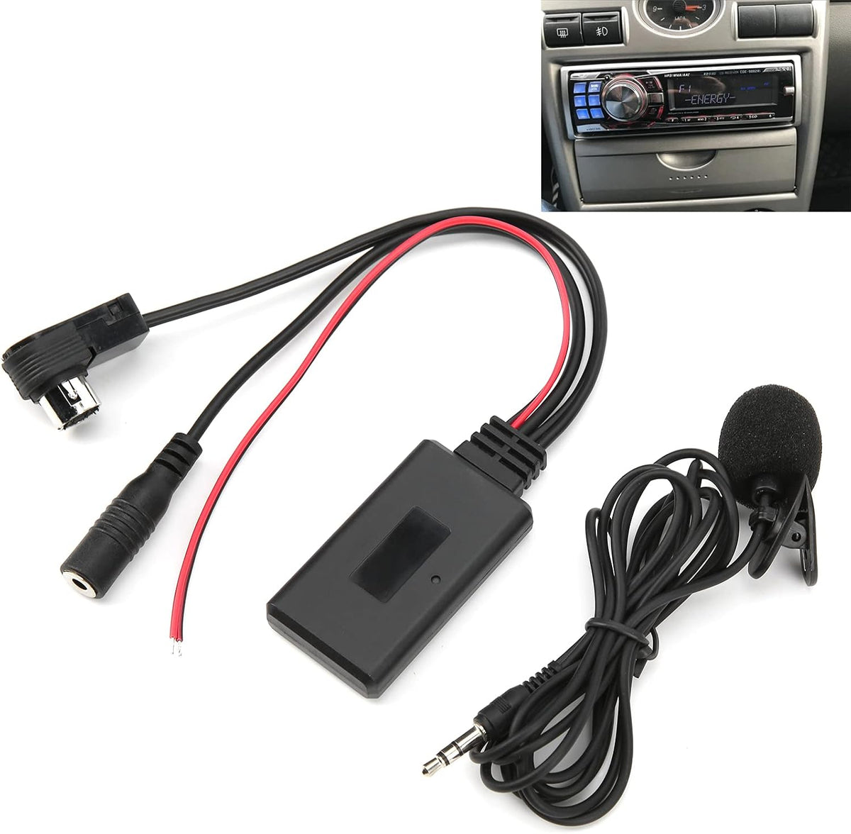 Bluetooth cda, Bluetooth 5.0 AUX Cable Adapter with Microph Handsfree Car Fit for Kit ABS DC12V