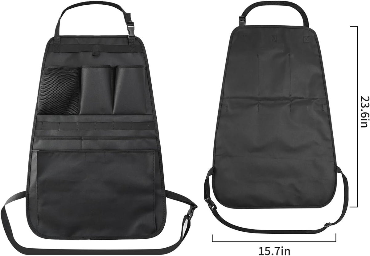 Car Seat Back Organizer with Compartment (Black)