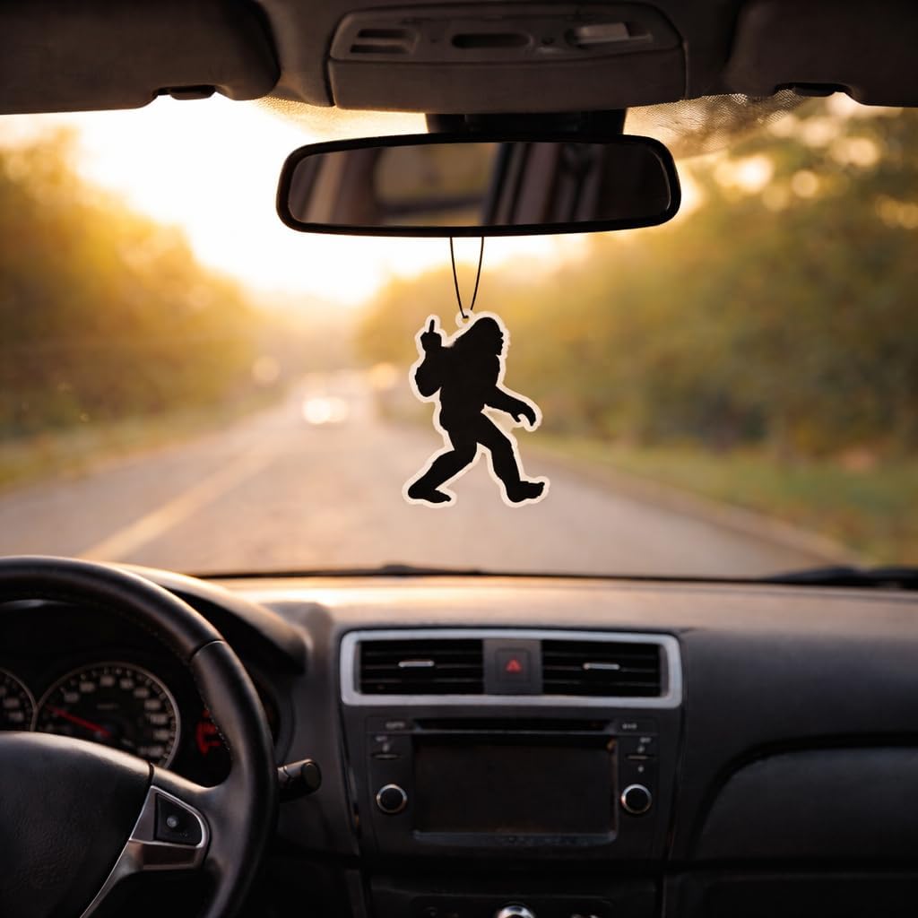 Funny Car Air Freshener (3 Pack) – Bigfoot Sasquatch Air Freshener for Car, Novelty Gag Gift, Hanging Auto Air Freshener, Funny Car Accessories for Men Women