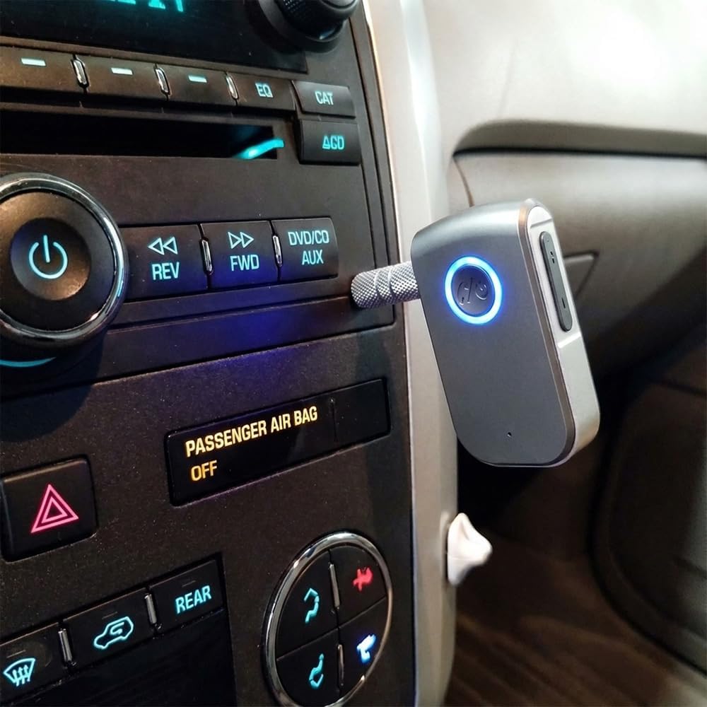Bluetooth AUX Adapter for Car,3.5mm Wireless Receiver AUX Bluetooth Car Adapter,Hands-Free Call for Cars, Speakers, Stereo Systems and Headphones