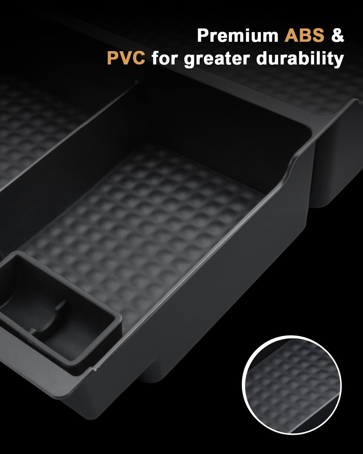 ECOZEN Center Console Organizer for 2007-2014 Chevy Silverado/GMC Sierra & Tahoe/Suburban/Avalanche/Yukon/Yukon XL Accessories - Armrest Box Organizer - Only Fit Split-Bench Front Seat/Jump Seats